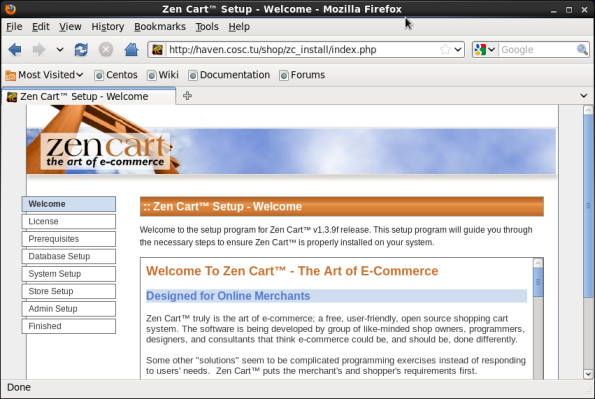 Screenshot-Zen Cart™ Setup - Welcome - Mozilla Firefox